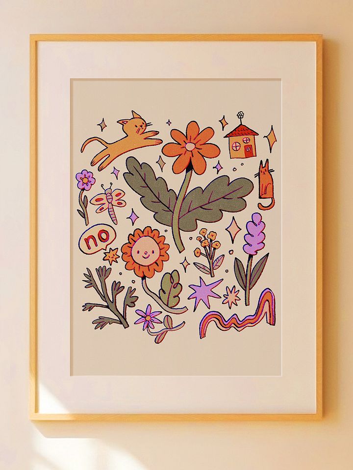 Happy Doodles Print product image (1)