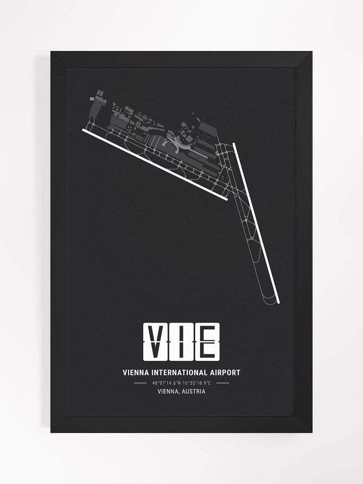Framed Airport VIE Premium Map On Matt Paper product image (1)