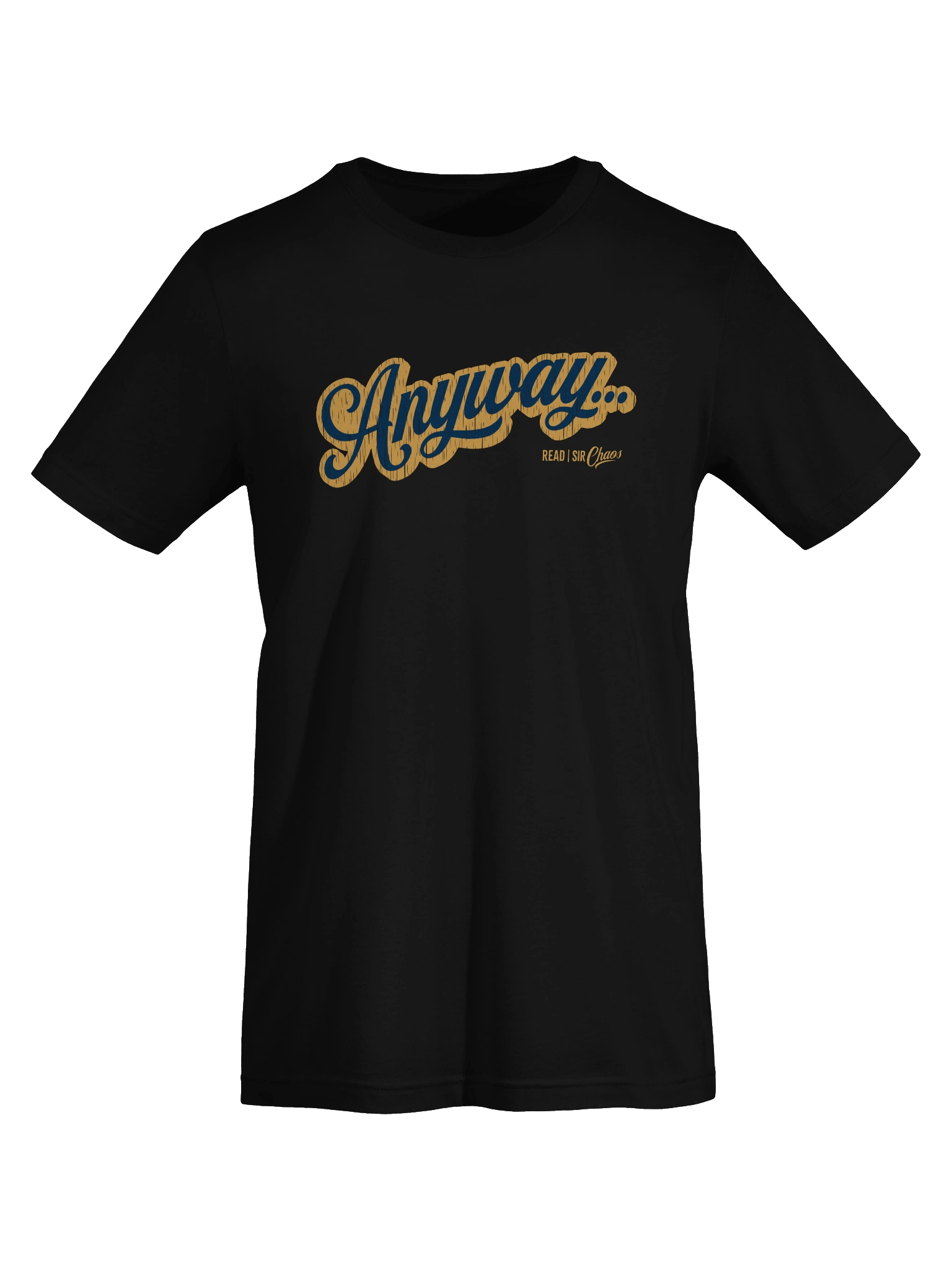 Anyway... Tshirt (blue on orange scratched) product image (7)