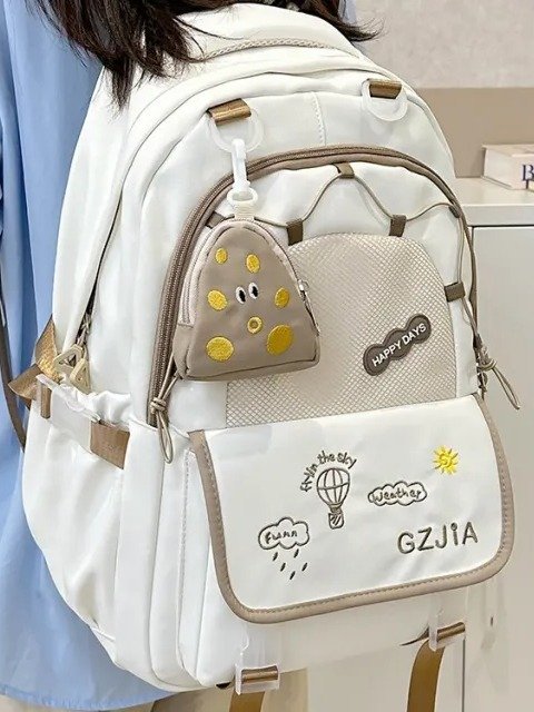 Simple And Lightweight Large Capacity Contrast Color Backpack - VIA Onlineshop product image (3)