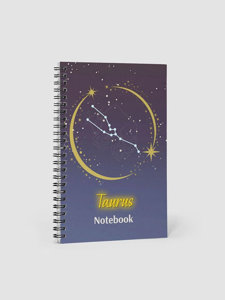 Personalized Taurus Zodiac Spiral Dotted Notebook Journal – Starry Constellation Gift for Astrology Lovers, Birthday, Valentine, Christmas, Horoscope, Celestial, Moon, Stars, Stationery, Sketching product image (1)