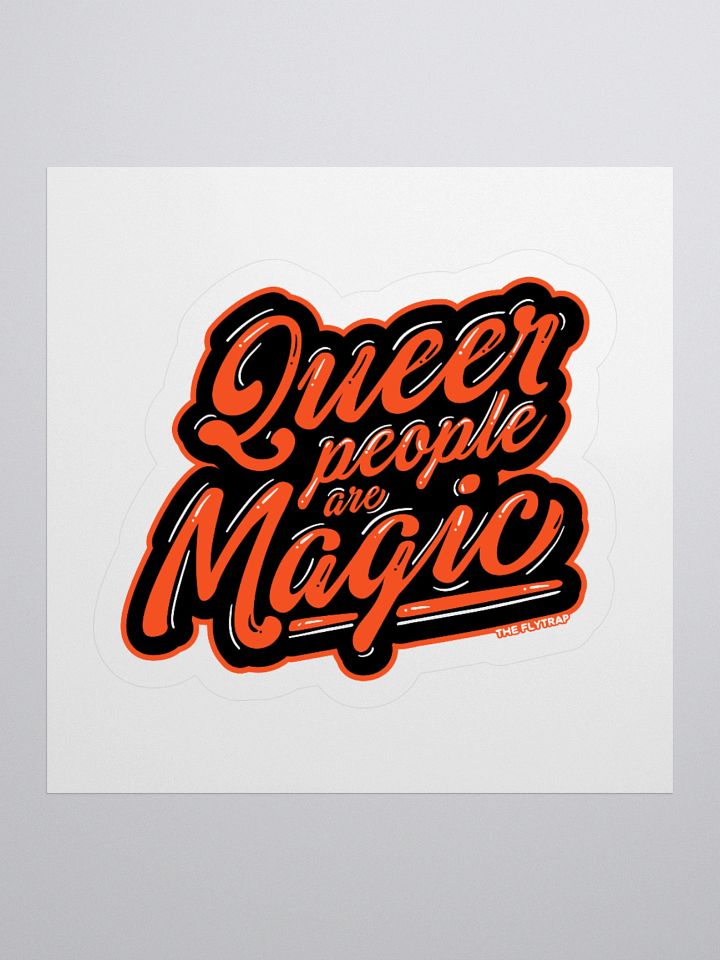Queer People Are Magic orange sticker product image (1)