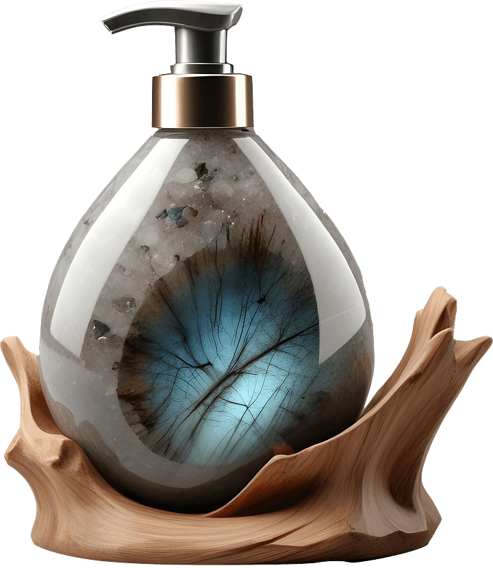 Celestial Grace – Wooden Base Crystal Dispenser PNG product image (1)