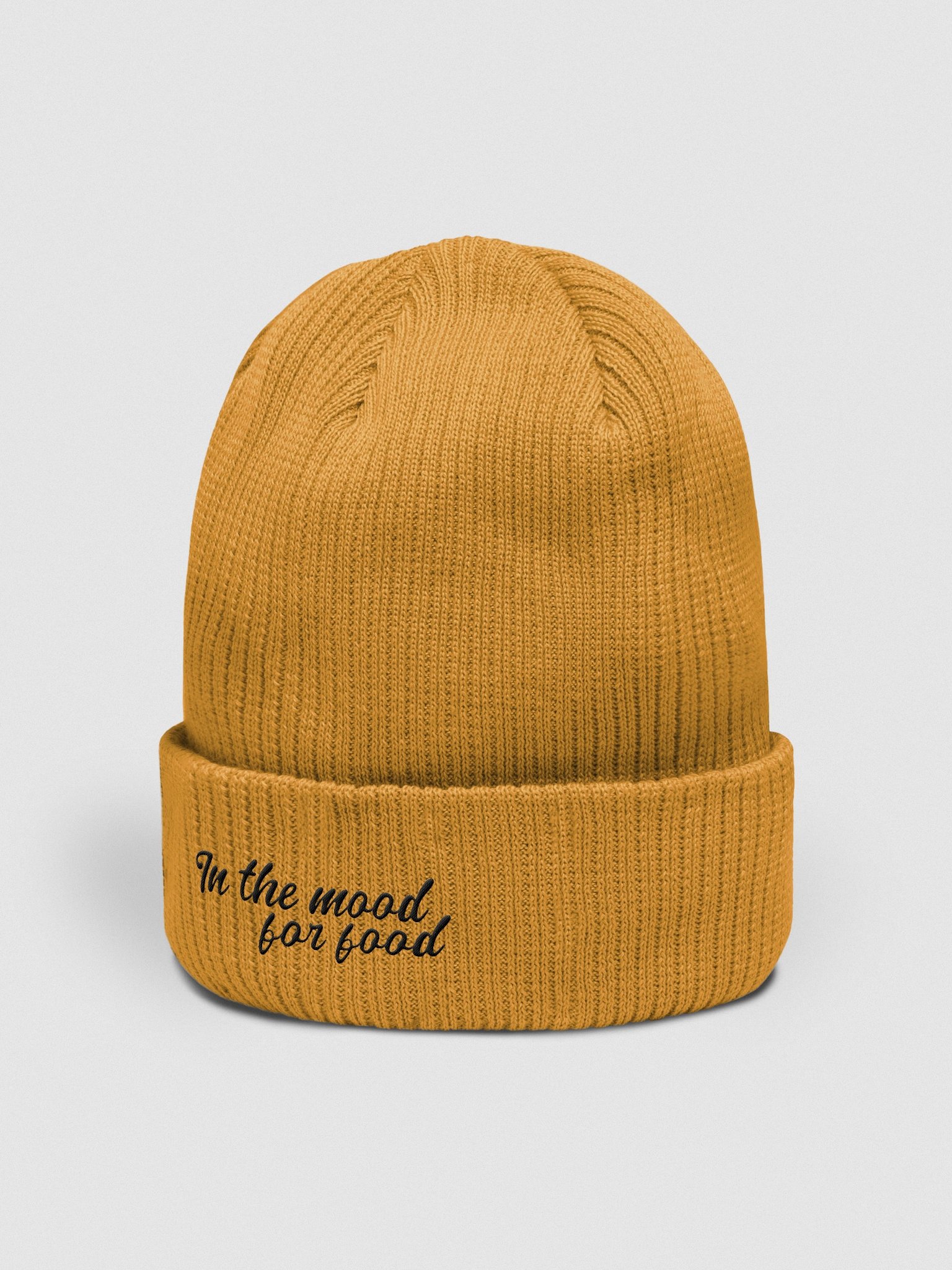In The Mood For Food – Organic Ribbed Beanie – Black Pepper product image (3)
