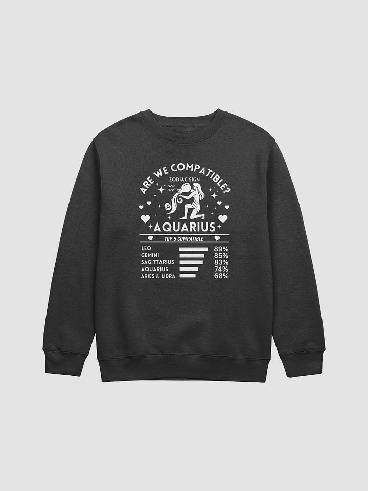 Aquarius Zodiac Sign Romantic Compatibility - Lane Seven Premium Crewneck Sweatshirt product image (2)