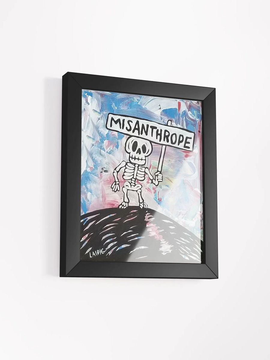 Misanthrope sign holding Mr. Bone Daddy framed print product image (4)