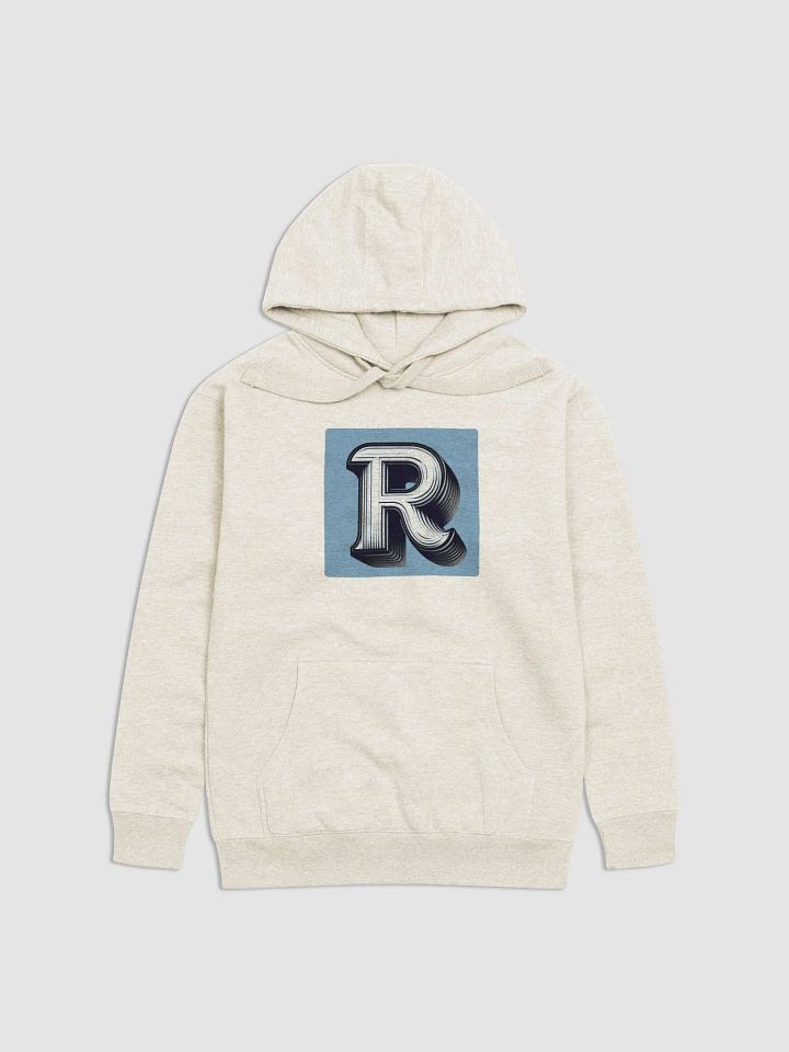 Retro 3D Graphic Unisex Hoodie | Ai Design initial R product image (1)