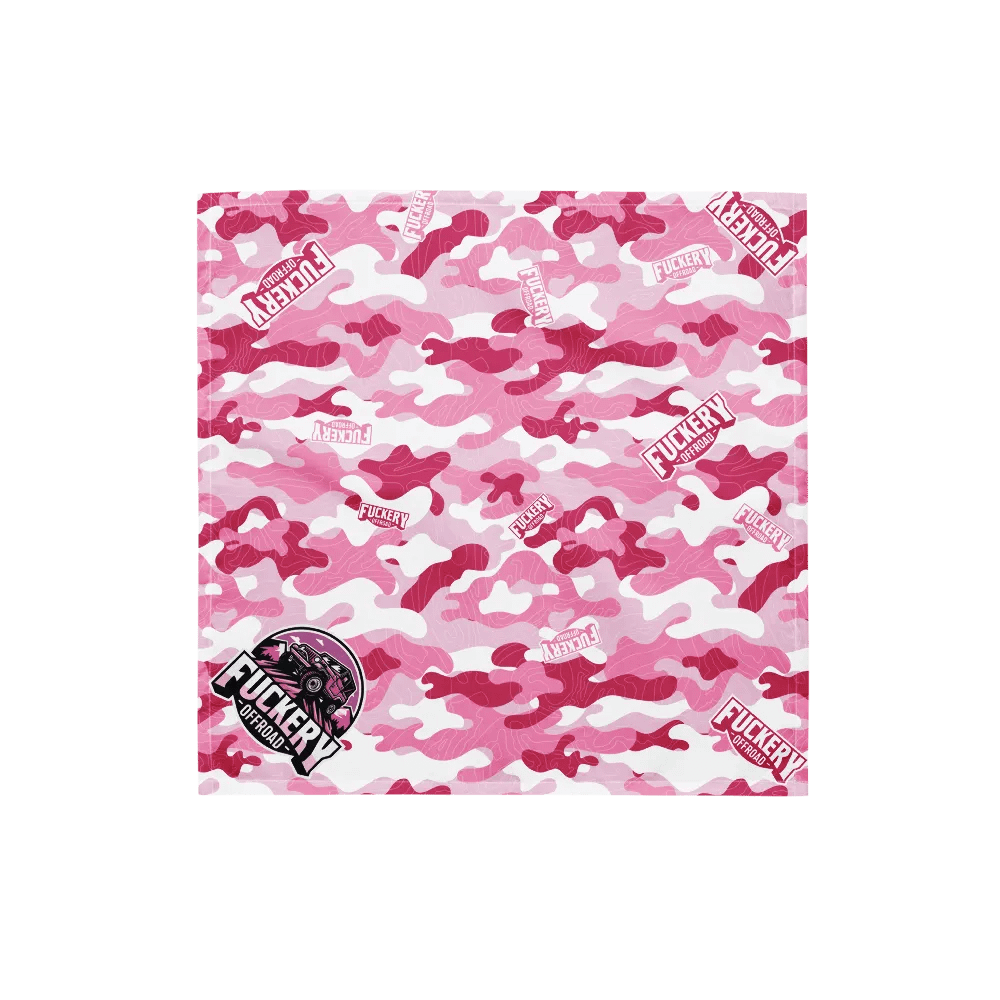 Fuckery Offroad Camo Topo Bandana - Pink product image (1)