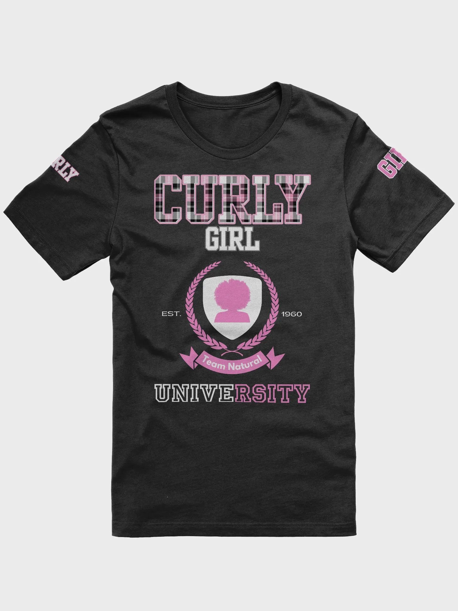 Curly Girl University Tee (Plaid) product image (1)