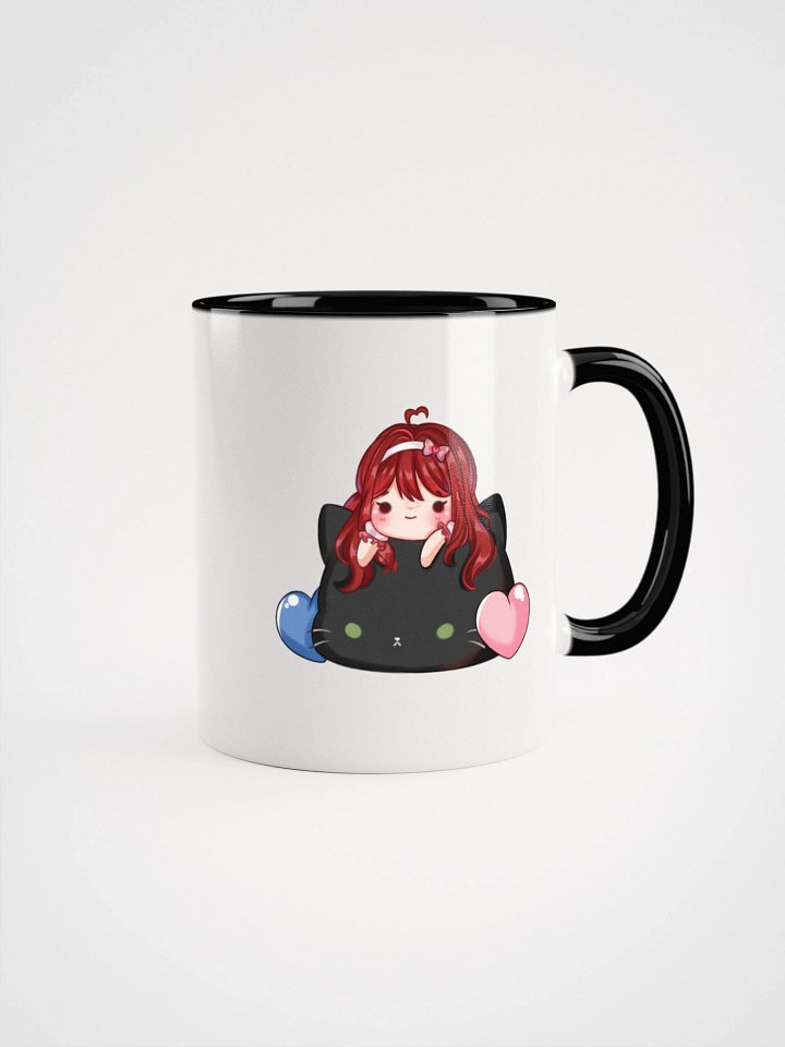 Blue & Pink Heart Cat Mug product image (2)