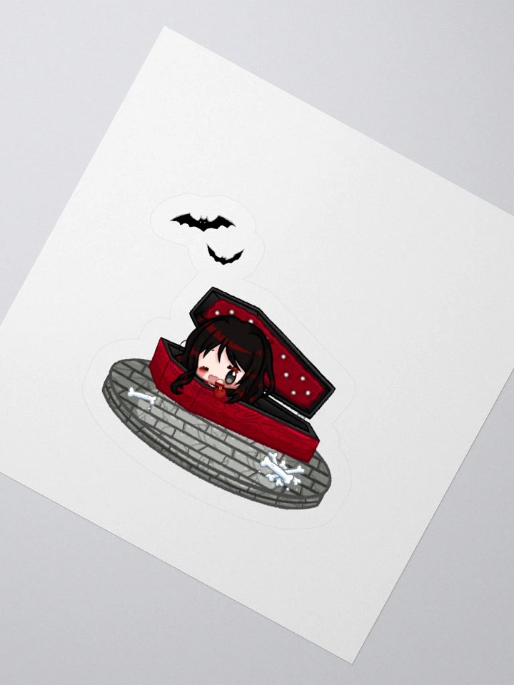 Chibi Coffin Velvet Sticker product image (2)