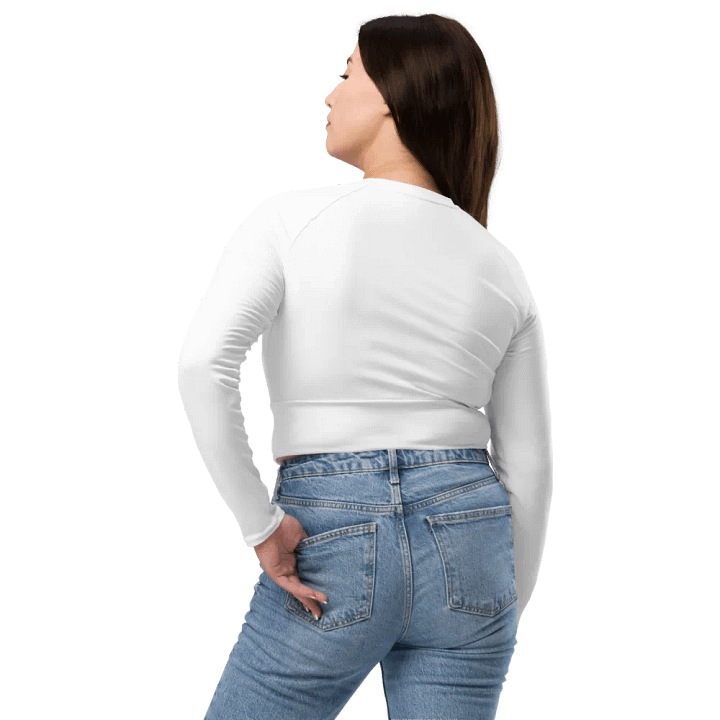 Zenith Women's White Long Sleeve Crop Top product image (2)