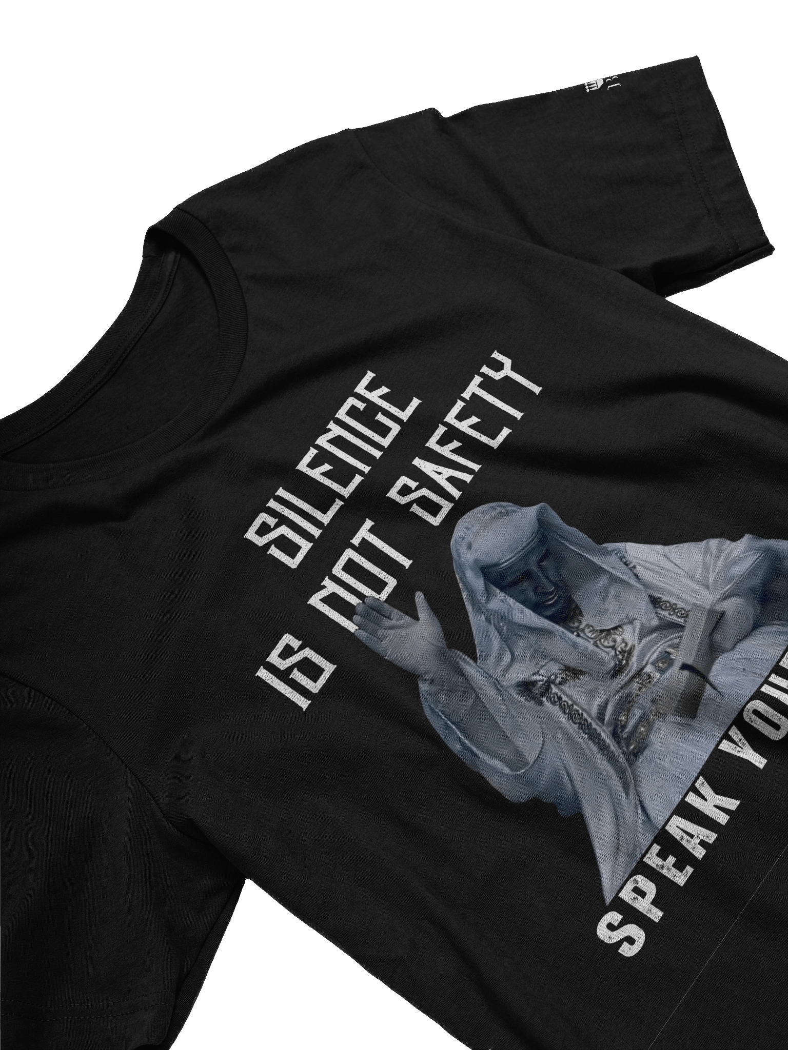 Silence is Not Safety — Speak Your Fire Regular Fit T-shirt product image (3)
