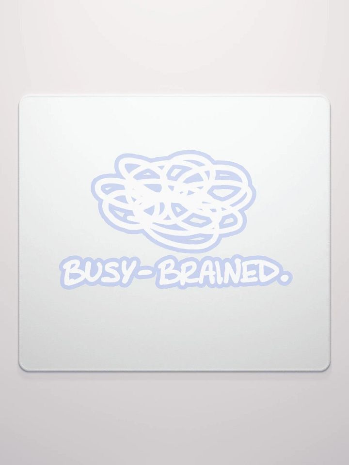 BUSY-BRAINED (lined design, #BDCAEF) mouse pad product image (2)