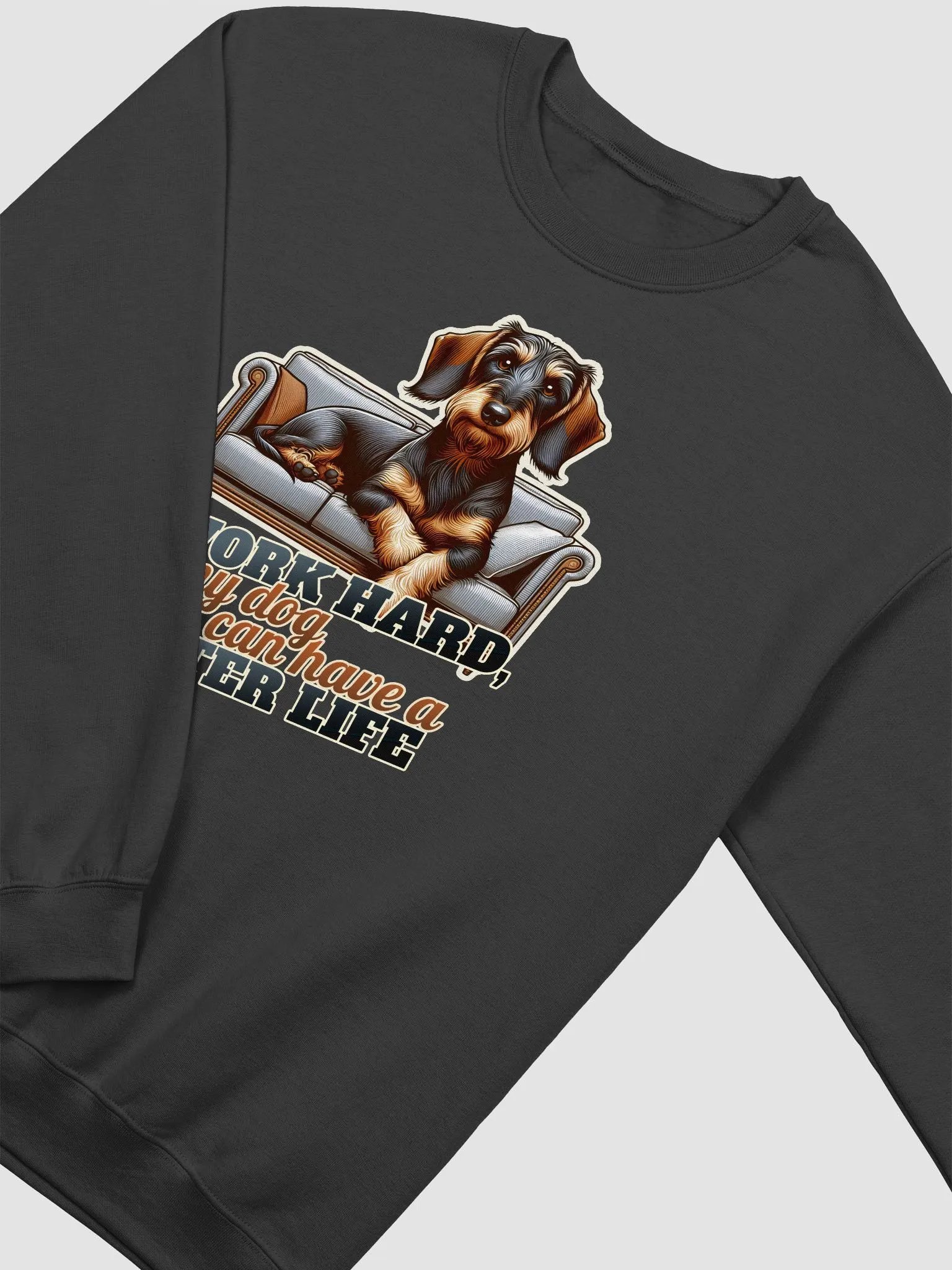Work Hard – Dachshund Crewneck Sweatshirt product image (18)