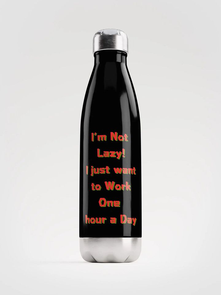 Motivational One Hour a Day Stainless Steel Water Bottle product image (2)