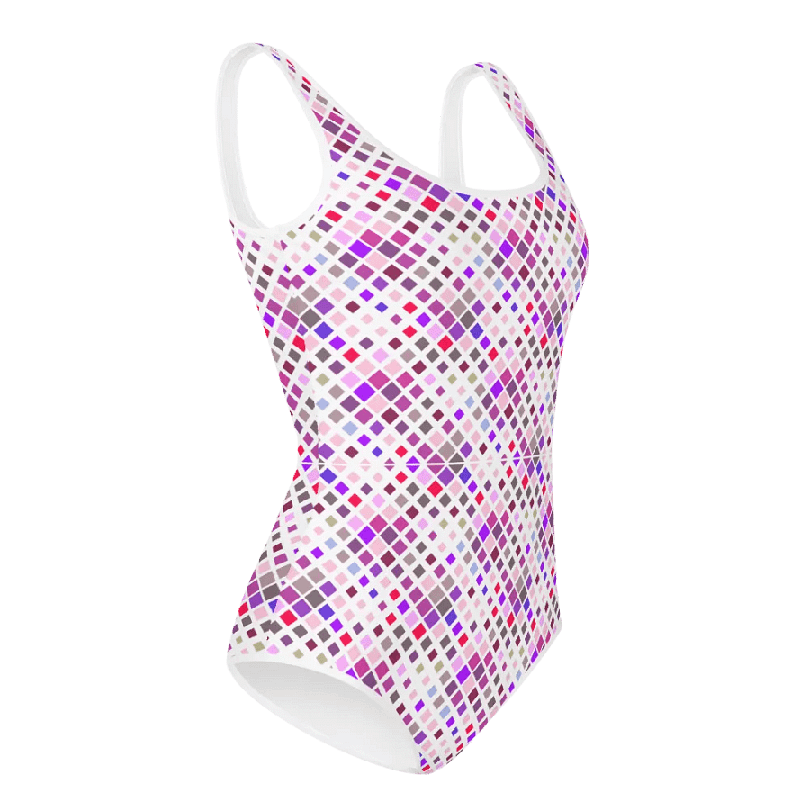 Colorful Square Patterns Youth Swimsuit - Ver 2 product image (3)
