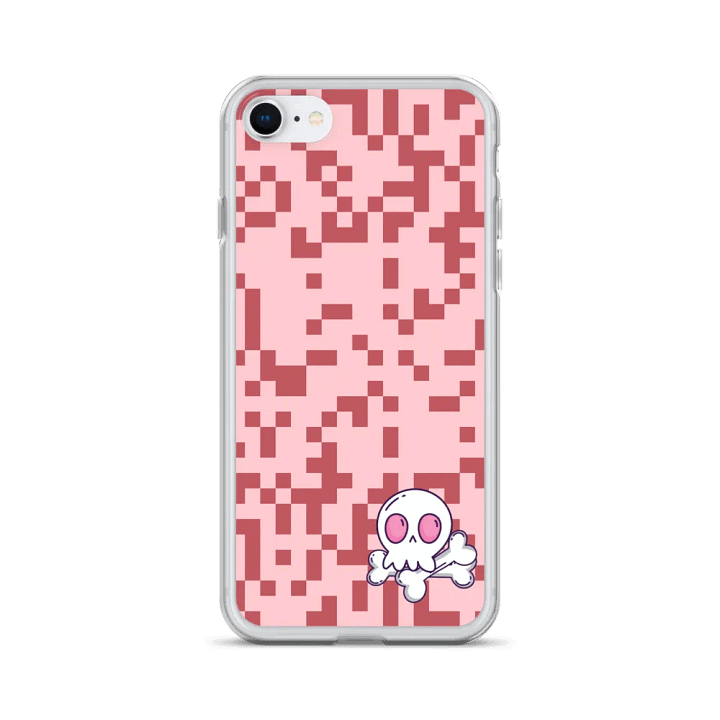 Pixelated Skull Pink iPhone® Case product image (24)
