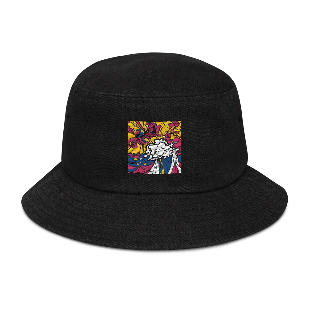 Swirling Denim Dreams Bucket Hat - Wave at Sunset product image (1)