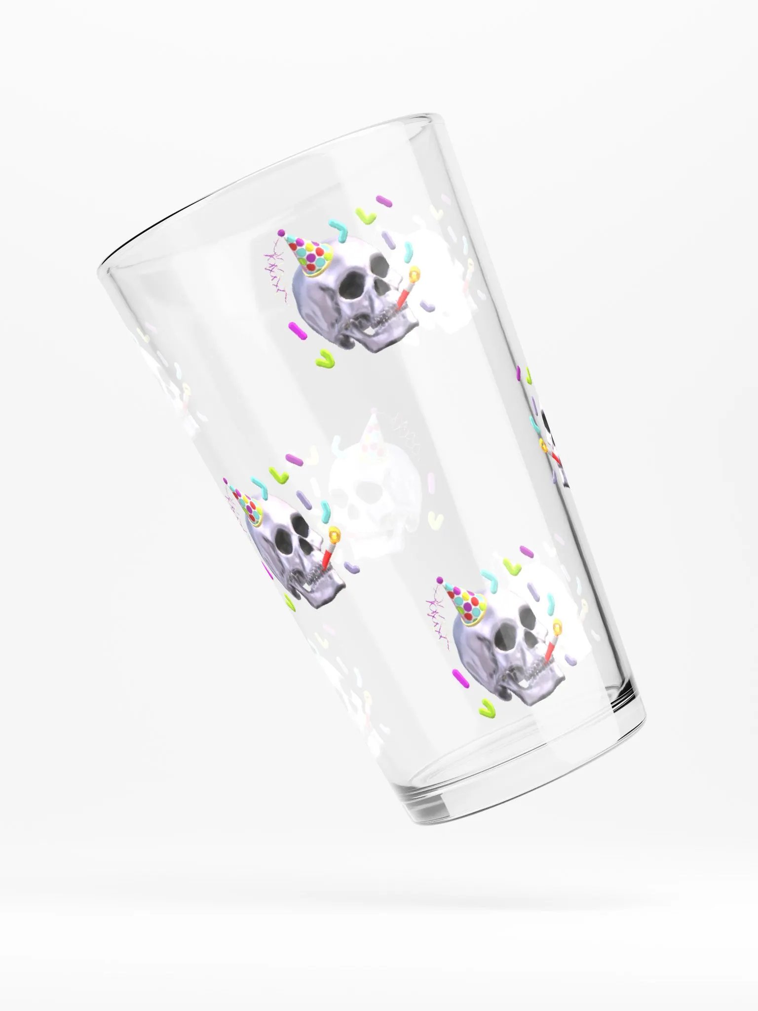 Party skull pint glass product image (4)