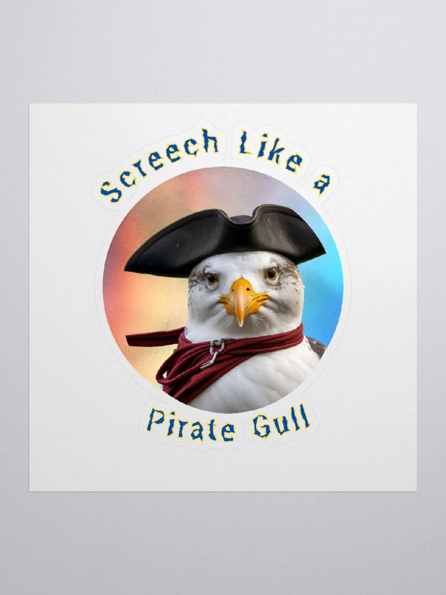 Screech Like a Pirate Gull Kiss Cut Stickers product image (2)