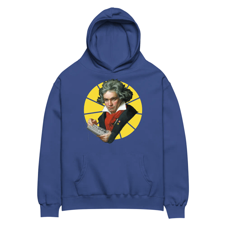 Roland van Beethoven by Frank Fonik (TB 303) , Techno EDM Unisex Premium Oversized Hoodie product image (1)