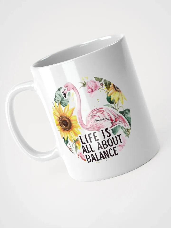 Flamingo About Balance White Glossy Mug product image (2)