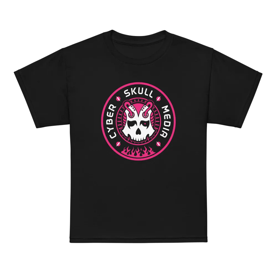 Youth Cyber Skull Media Logo Tee | Pink product image (7)