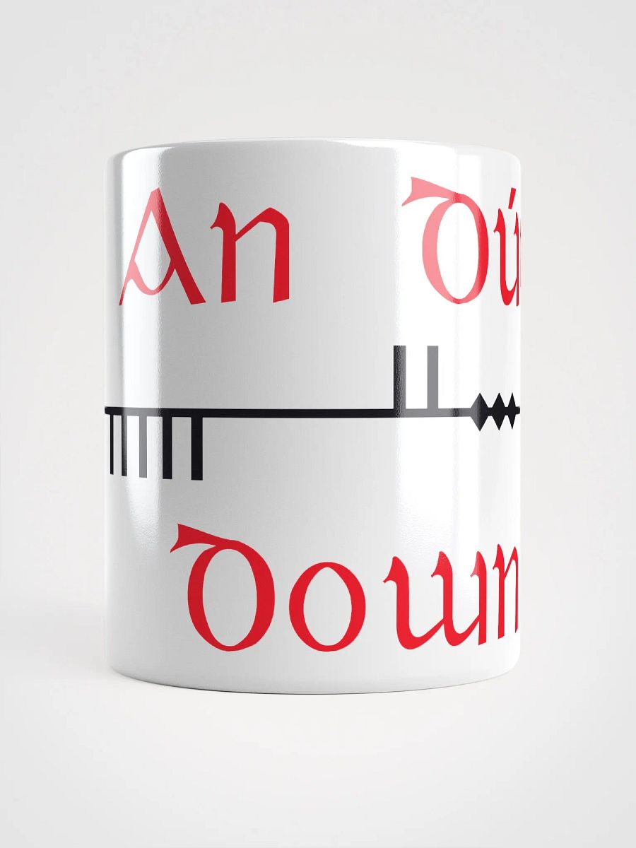 Down/An Dún Scholastic style Ogham White Glossy Mug product image (5)