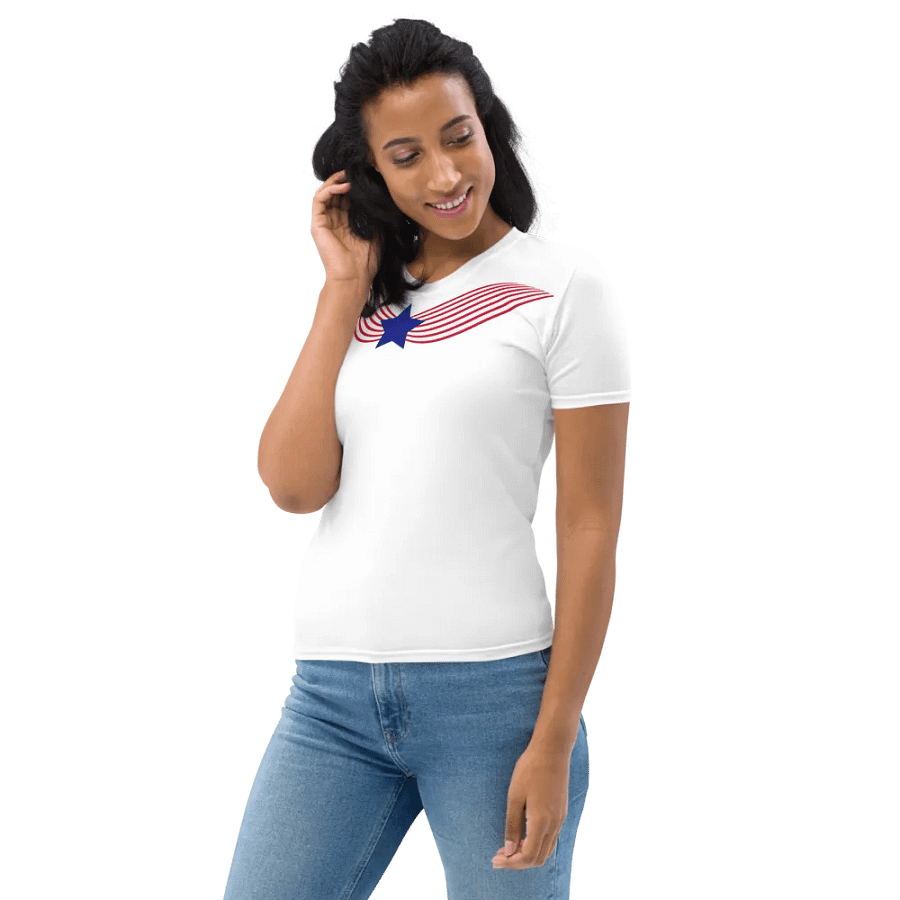 Stars and Stripes Angel Wings Women’s Tee product image (6)
