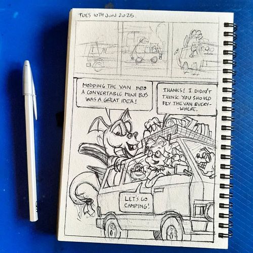 The last (and only time) we saw TET's van Red was carrying it underneath him in full flight. Which isn't that practical in a ...