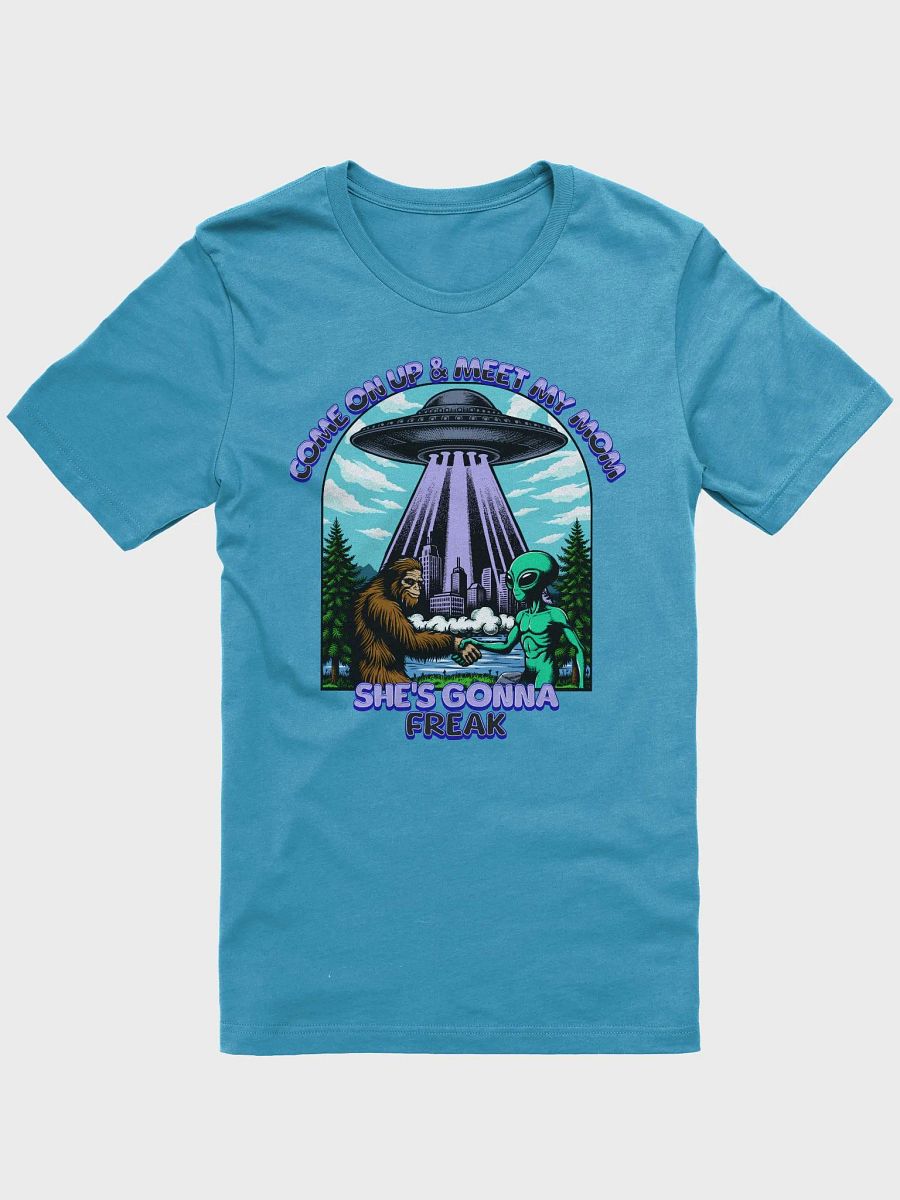 Mythical Bigfoot & Alien Encounter T-Shirt product image (2)