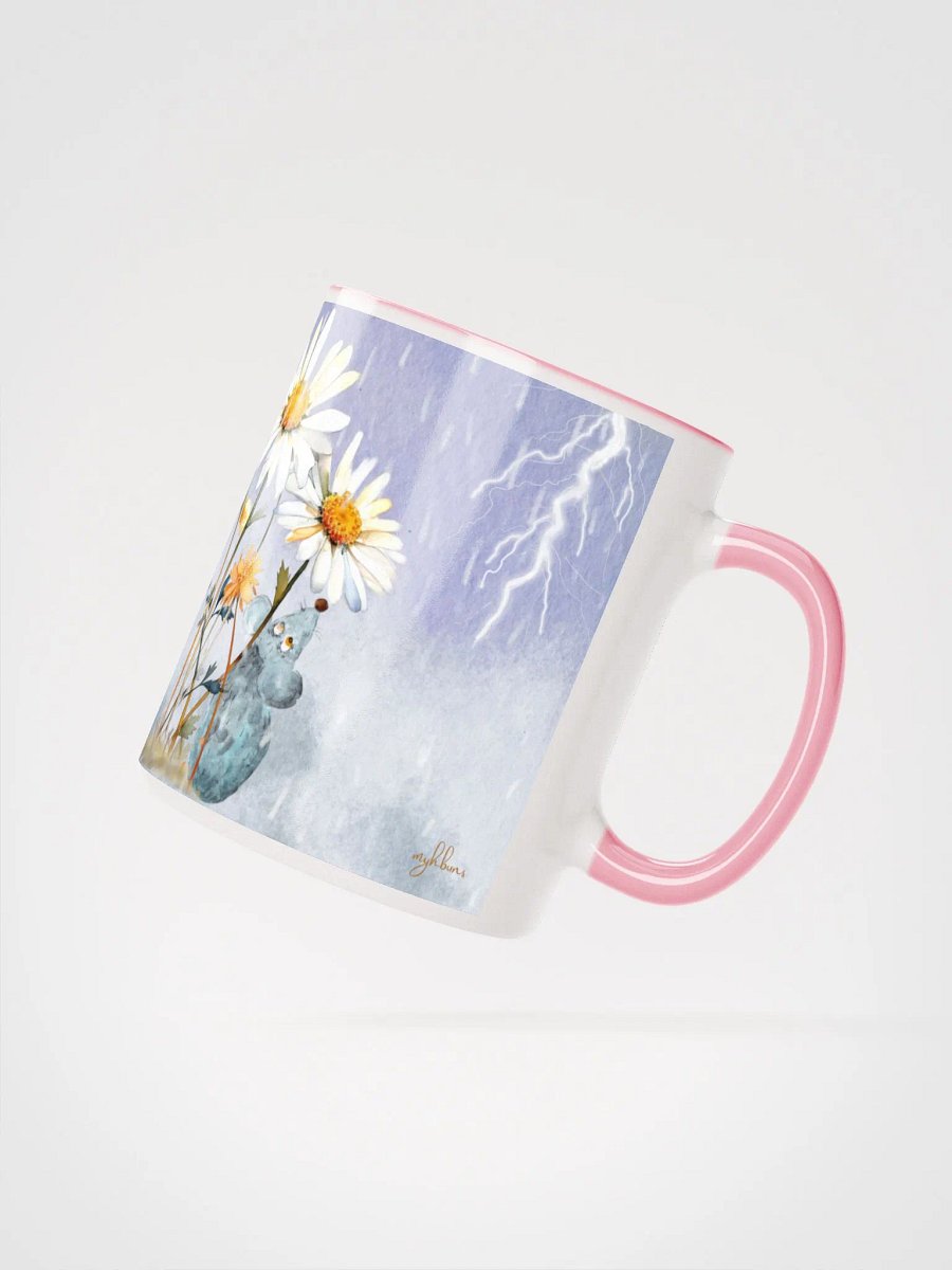 Passing Clouds: Weathering the Storm Ceramic Mug | 11oz & 15oz Nature-Inspired Coffee Mug | Whimsical Mouse & Cat Design product image (2)