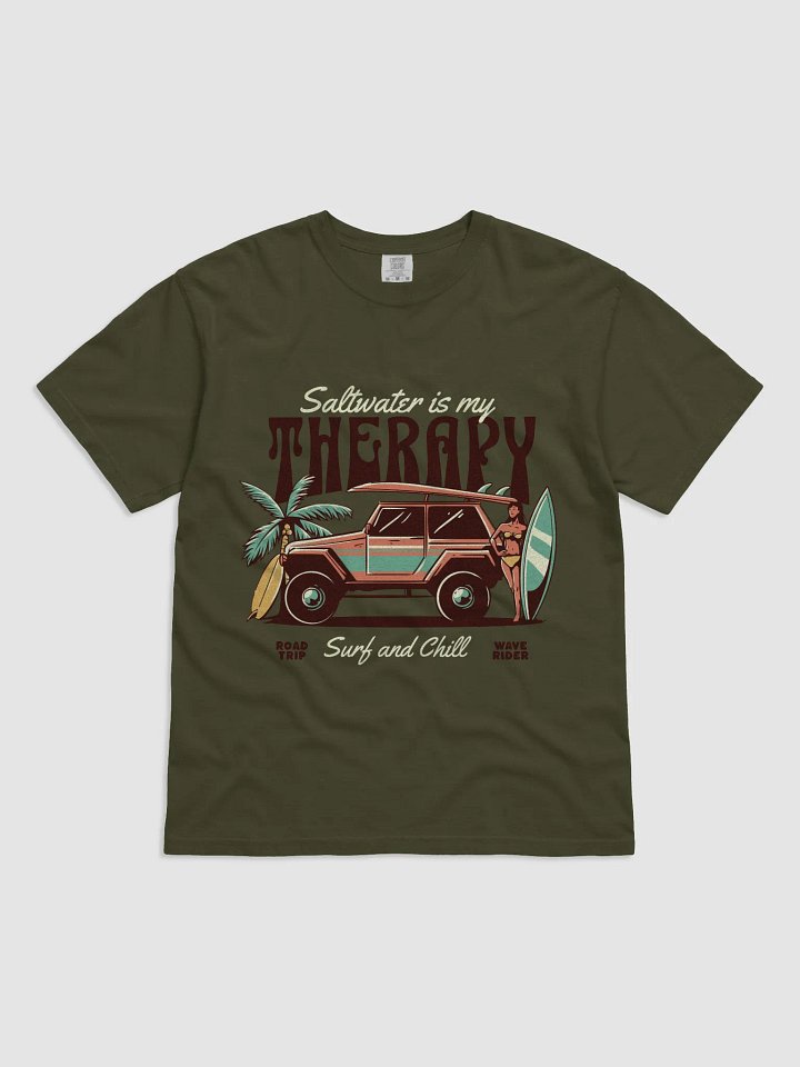 Saltwater Is My Therapy – Retro Surf T-Shirt product image (1)
