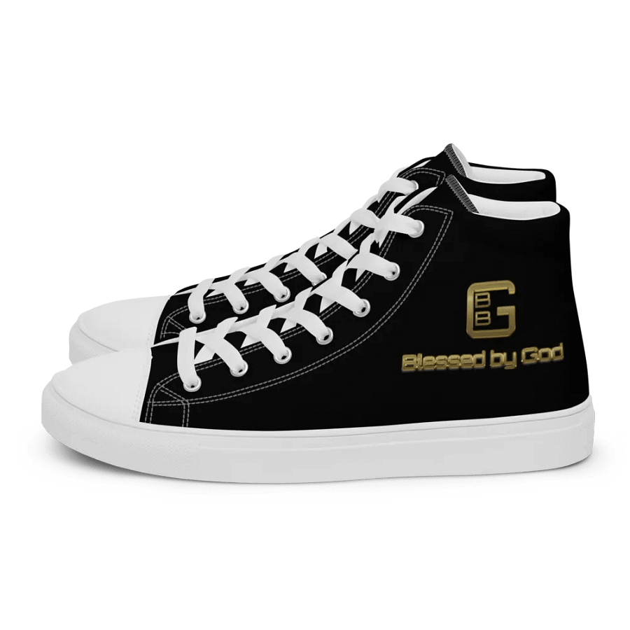 Blessed by God Black High Tops V2 product image (1)