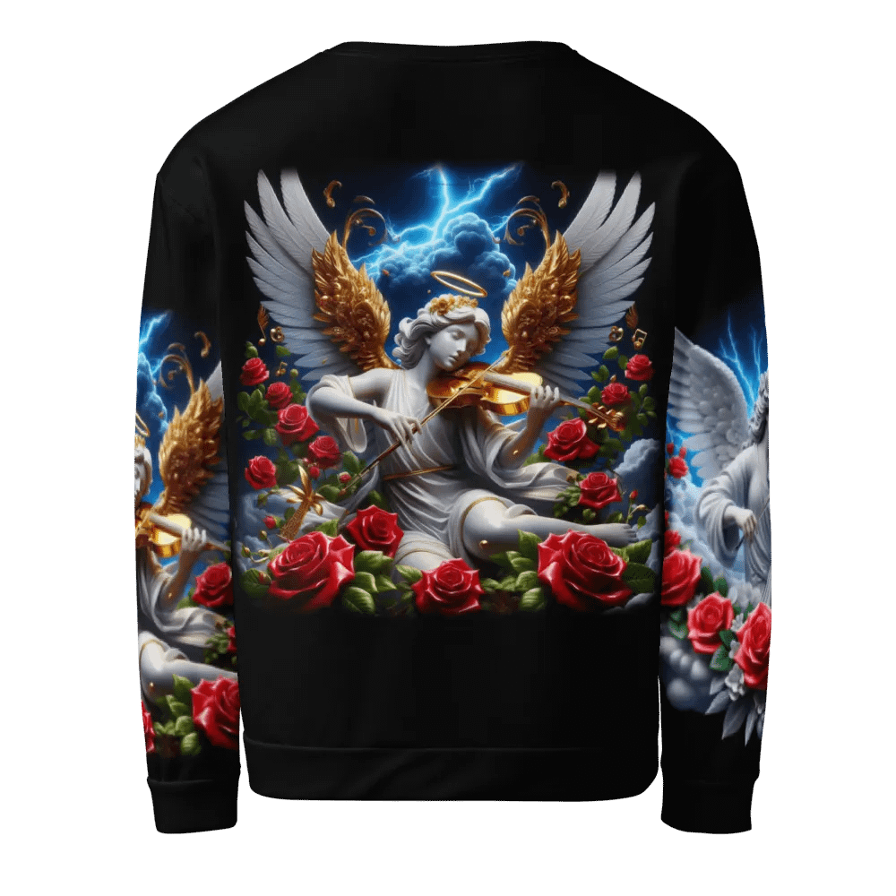 Angels making Music with a Violin - All-Over Unisex Sweatshirt #40 product image (3)