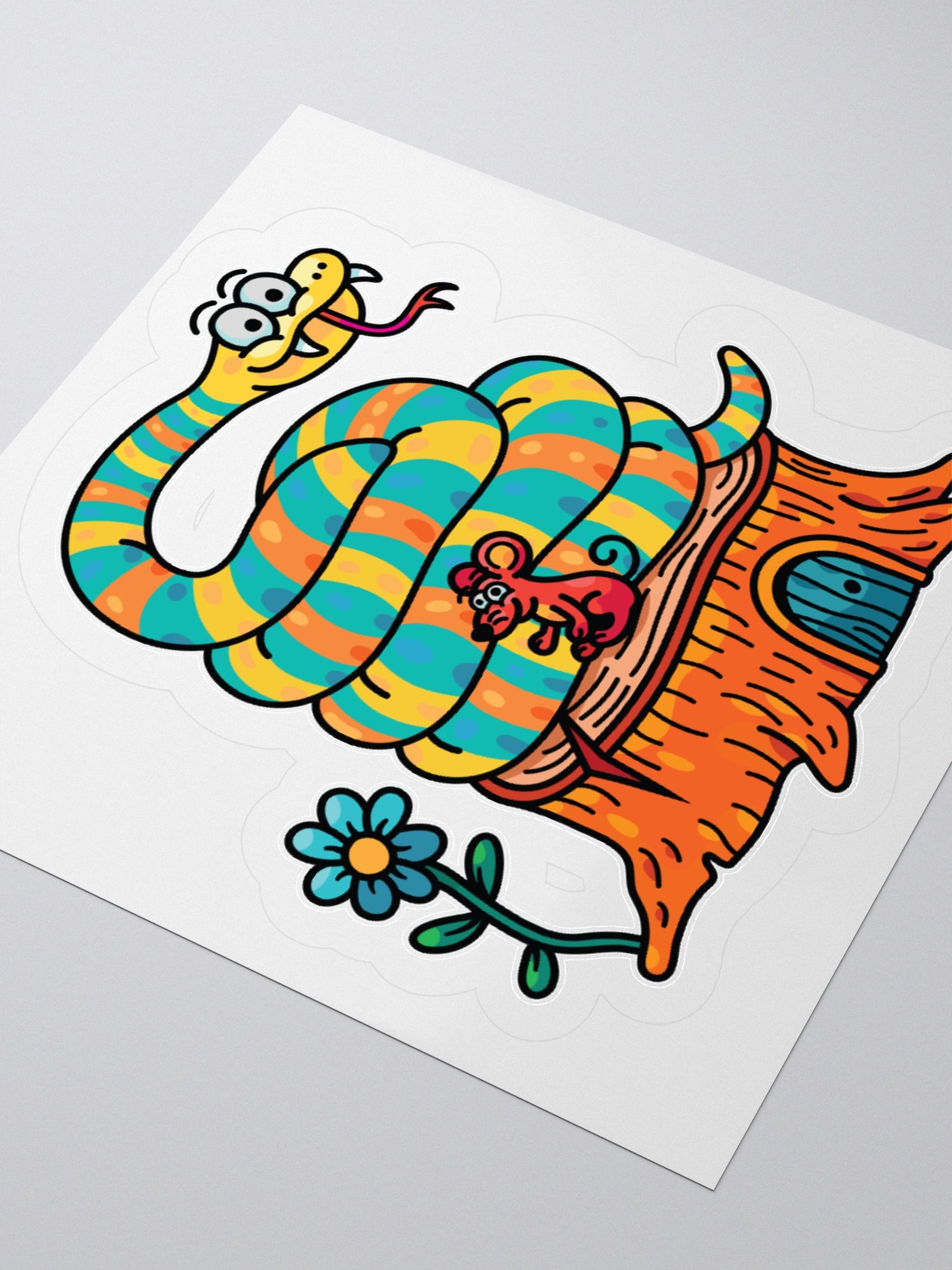 Snake & Mouse Stump Duo - Diecut Sticker product image (3)