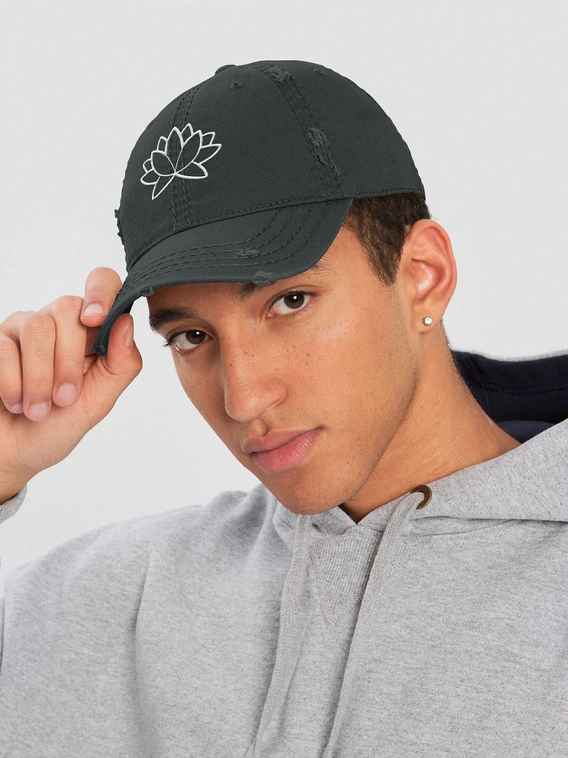 Lotus Distressed Dad Hat