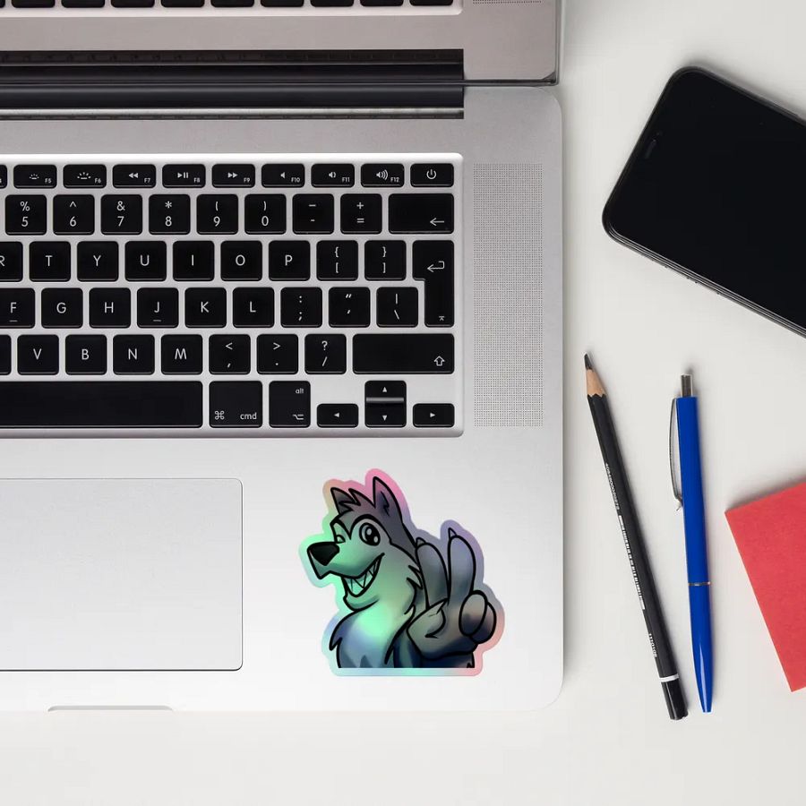Friendly Wolf Holographic Sticker Sheet product image (12)