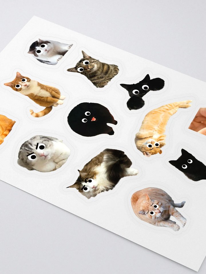 Cats With Googly Eyes and a Frog Sticker Sheet product image (2)