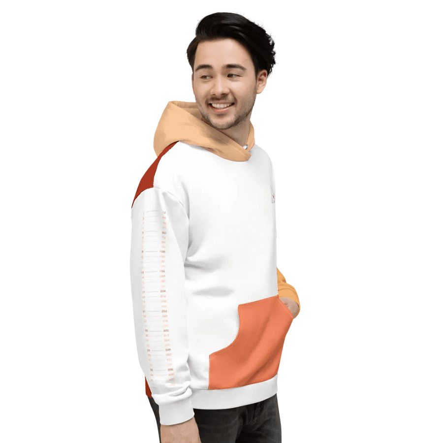 hoodie toasted peach and white product image (3)