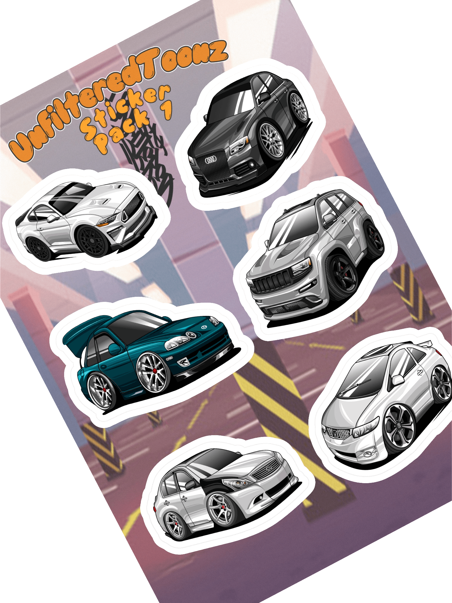Unfiltered Toonz Car Sticker Pack 1 (Indoor) product image (1)