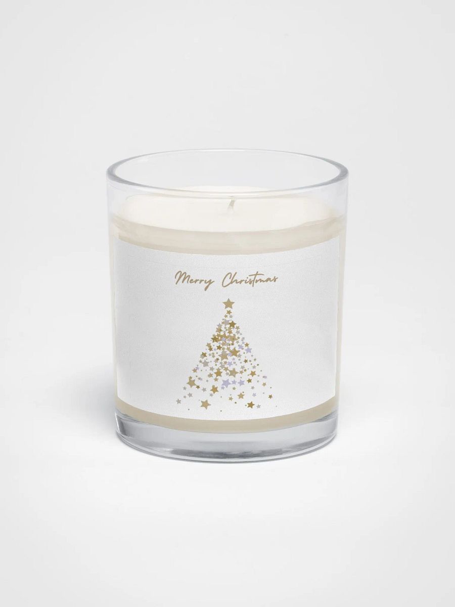 Gold and Silver Star Christmas Tree Candle product image (1)