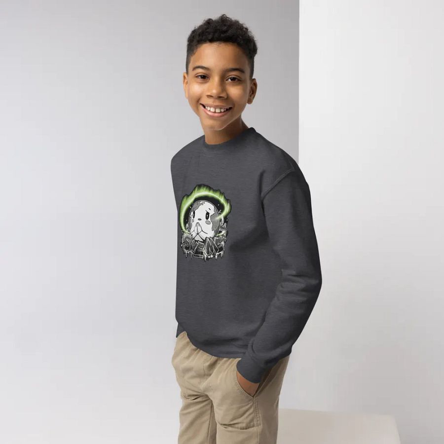 Save Me Kids Crew Neck Sweatshirt | Eco-Friendly Style for Young Activists product image (5)