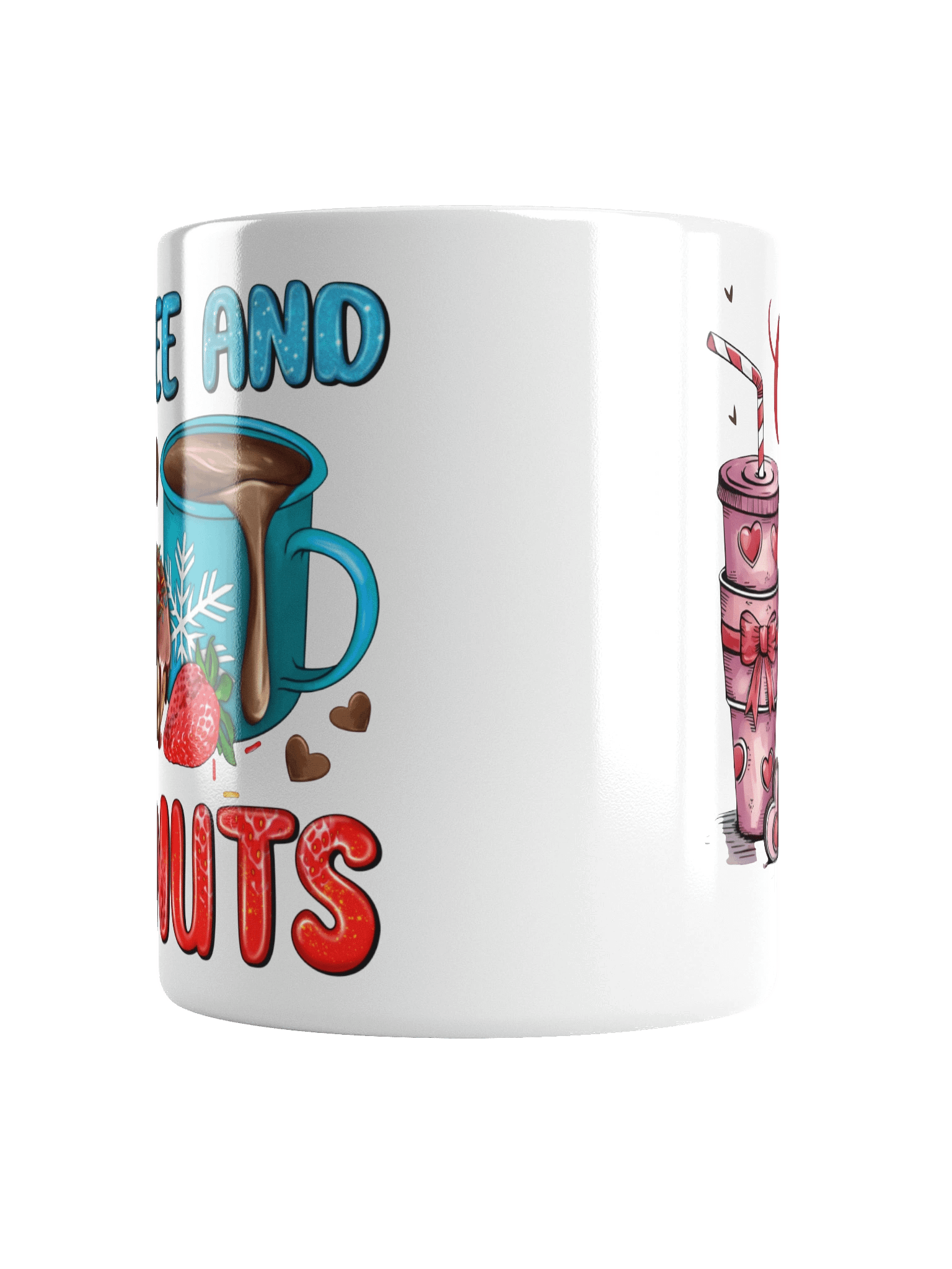 Coffee Mug White Glossy Coffee And Donuts product image (6)
