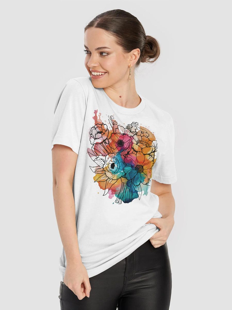 Vibrant Floral Graphic And Watercolour T-Shirt product image (9)