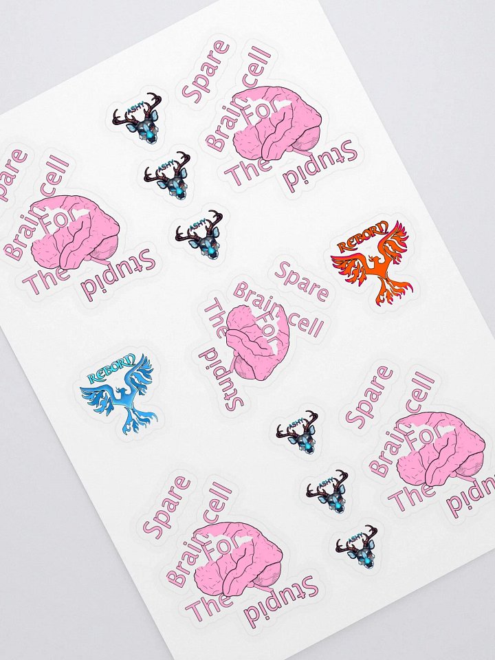 Spare Brain Cell Kiss Cut Sticker Sheet product image (1)
