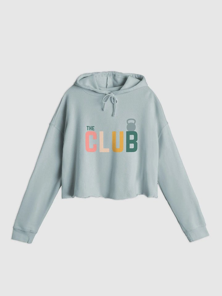 the club crop hoodie sage product image (1)
