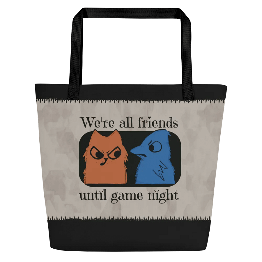 Root Shoulder Tote Bag for Board Gamers - 4 Base Factions We're All Friends Until Game Night - unofficial product image (3)