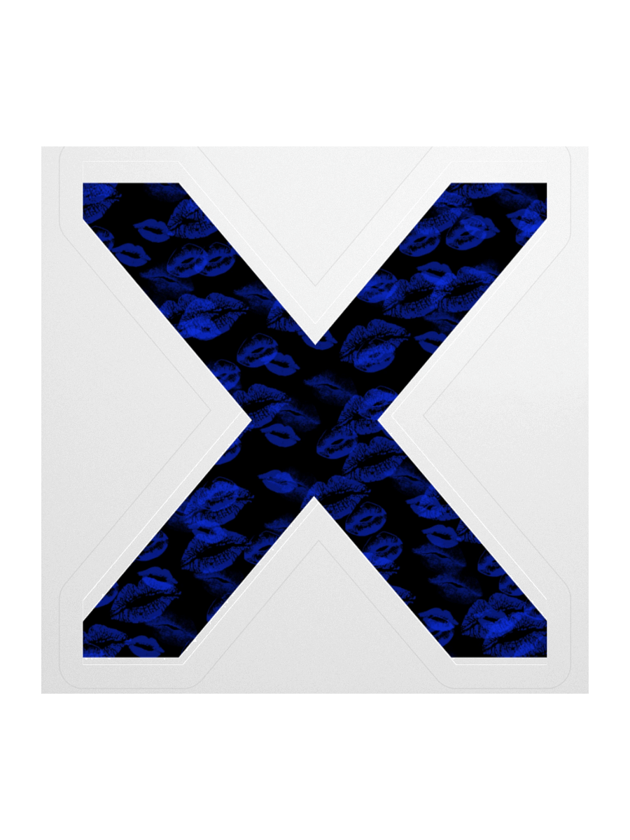 Black X Blue Lipstick Kisses | Kiss-cut Sticker product image (1)